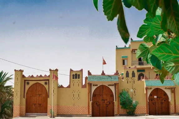 Riad Lghiam entrance gate in Rissani