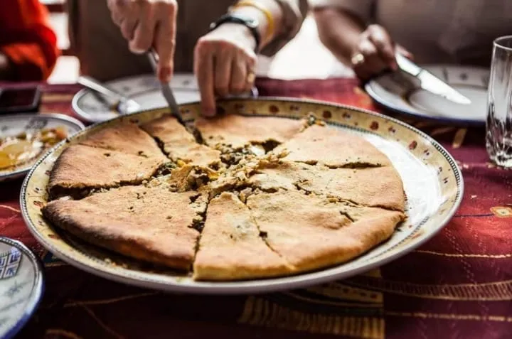 Berber Pizza at Riad Lghiam restaurant